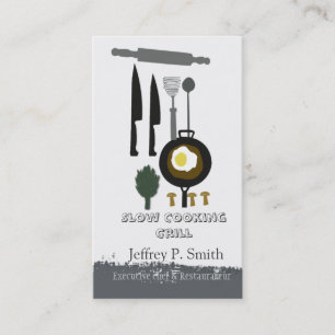 Eggs for Breakfast. Chef Cook Catering Business Card