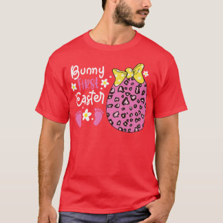 Eggs Leopard Easter Day Pregnancy Bunny First East T-Shirt