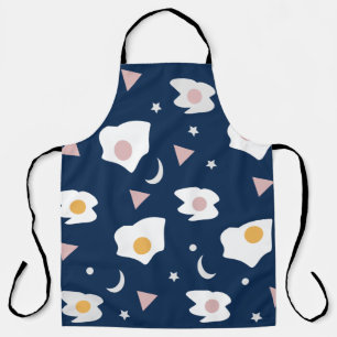 Eggs Moon Stars Dinner Pattern   Apron