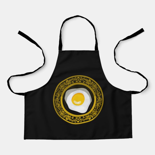 Eggs On Plate Engraving Apron (Front)