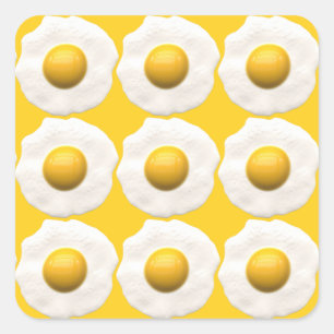 Eggs Over Easy Square Sticker