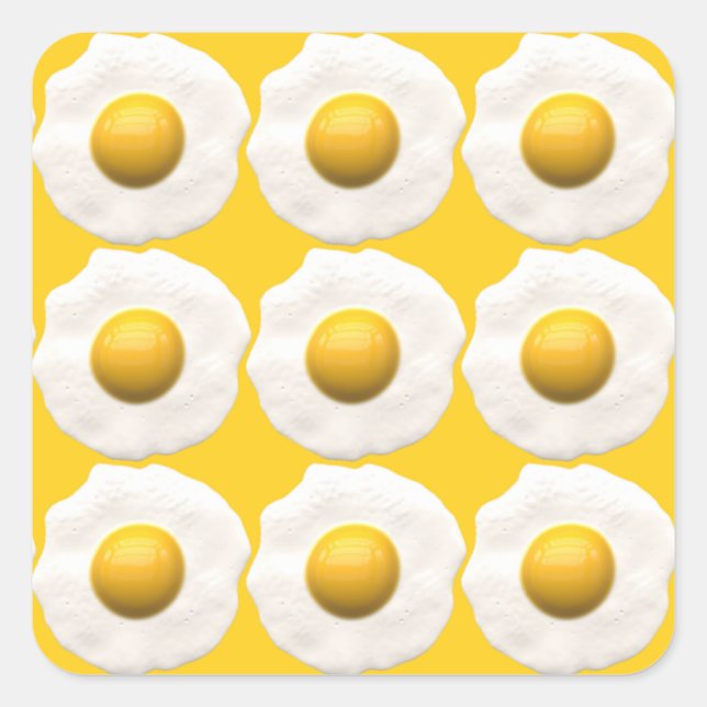 Eggs Over Easy Square Sticker (Front)