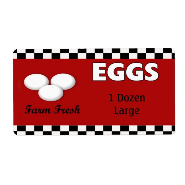 Eggs Product Label Business Label (Front)