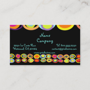 Eggs Profile Cards, colourful organic shapes Business Card