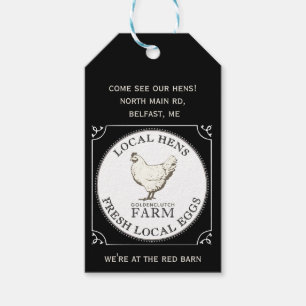 Eggs Promotional Product Tag Black 