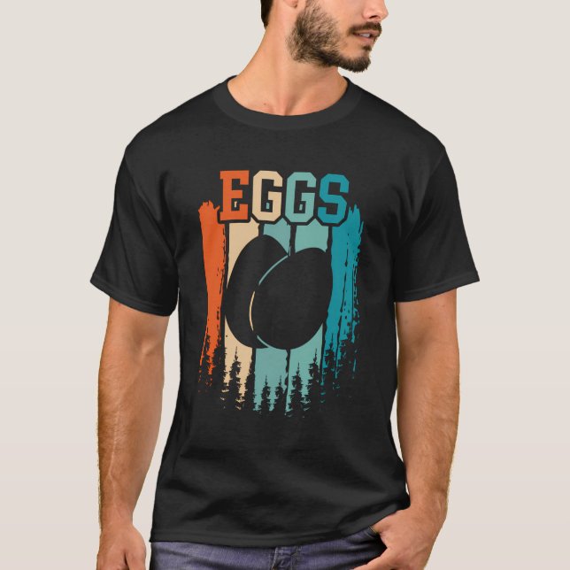 Eggs Retro Vintage T-Shirt (Front)