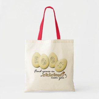 Eggs slogan Tote Bag