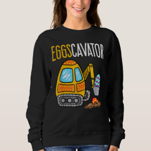 Eggscavator Cute Excavator Easter Kids Boys Girls Sweatshirt