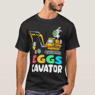 EggsCavator Easter Bunny Ecavator Toddler Boys Eas T-Shirt
