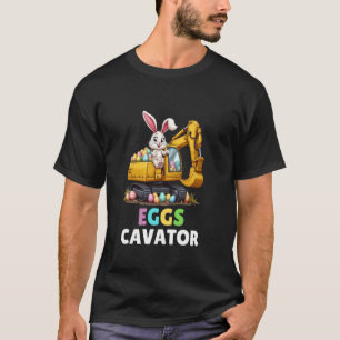 Eggscavator Easter Bunny Egg Hunt Construction Tru T-Shirt