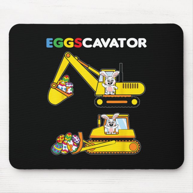 Eggscavator Easter Bunny Rabbit Egg Hunting Heavy  Mouse Mat (Front)