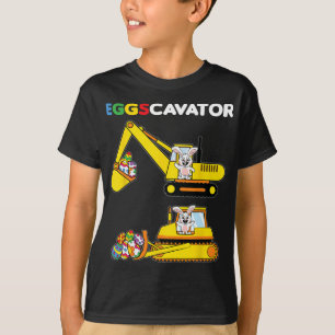 Eggscavator Easter Bunny Rabbit Egg Hunting Heavy T-Shirt