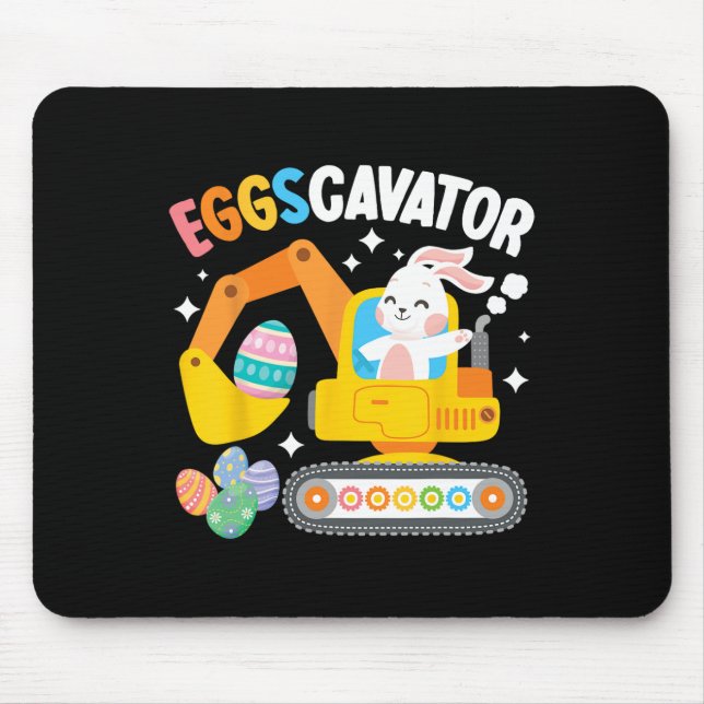 Eggscavator Easter Egg Hunt Construction Truck Tod Mouse Mat (Front)