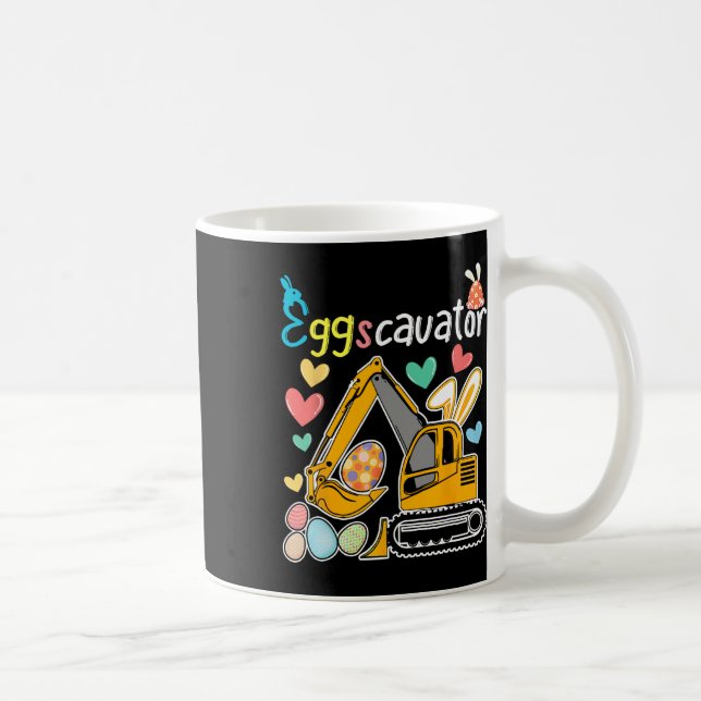 Eggscavator Easter Egg Hunt Construction Trucks Gi Coffee Mug (Right)