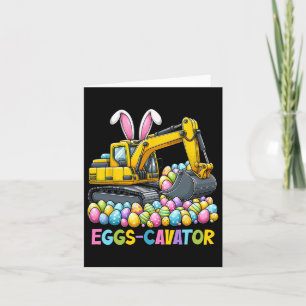 Eggscavator Easter Egg Hunt Construction Trucks To Card