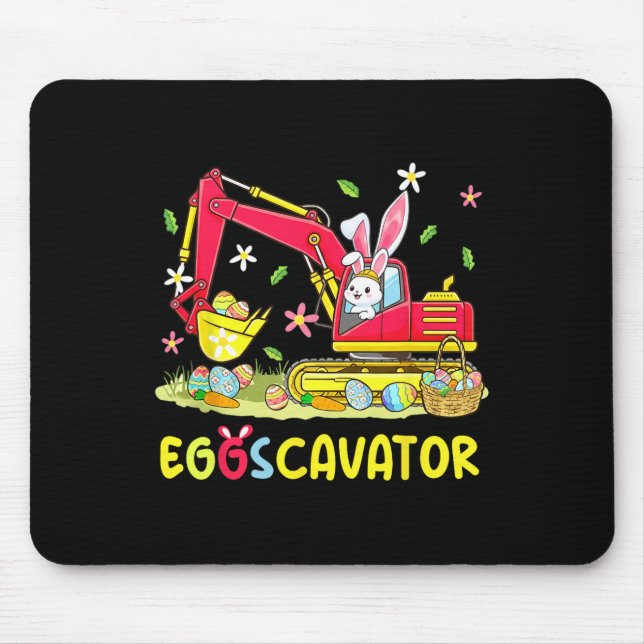 Eggscavator Easter Egg Hunt Construction Trucks To Mouse Mat (Front)