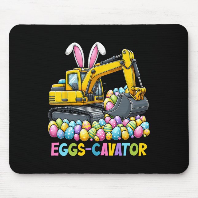 Eggscavator Easter Egg Hunt Construction Trucks To Mouse Mat (Front)