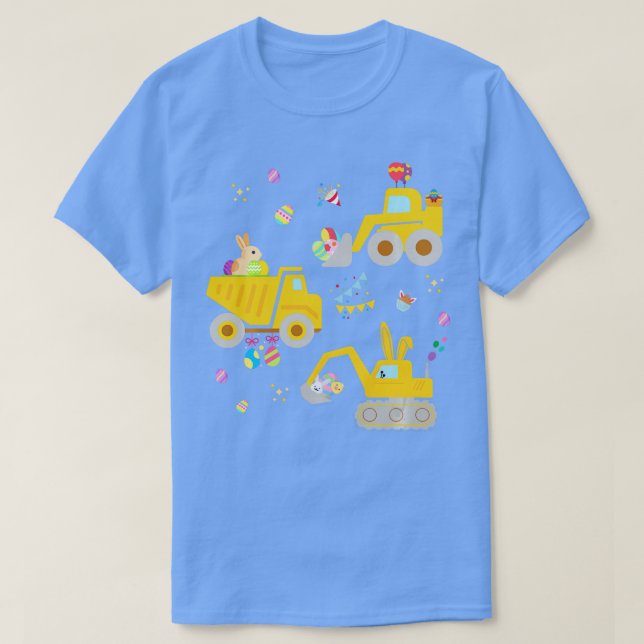 EggsCavator Excavator Hunting Egg Easter Construct T-Shirt (Design Front)