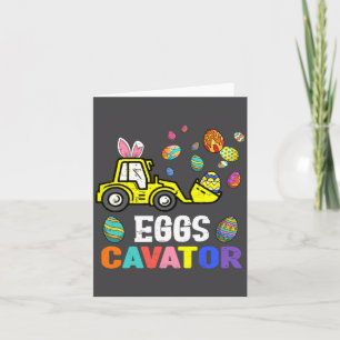 Eggscavator Happy Easter Excavator Hunting Egg Ki Card