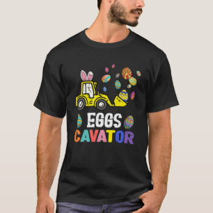 EggsCavator Happy Easter  Excavator Hunting Egg Ki T-Shirt