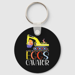 Eggscavator Happy Easter Funny Excavator Hunting E Key Ring
