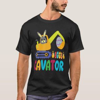 Eggscavator Happy Easter Funny Excavator Hunting E T-Shirt