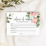 Eggshell and Blush Floral Advice Wishes Wedding Stationery<br><div class="desc">Soft watercolor Eggshell and Blush Floral.  Matching items to complete your event collection are available in our Zazzle store!</div>