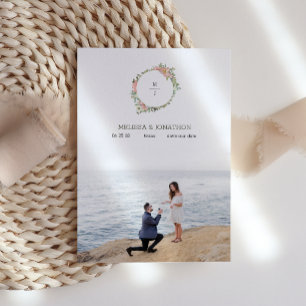 Eggshell and Blush Floral Image Save The Date