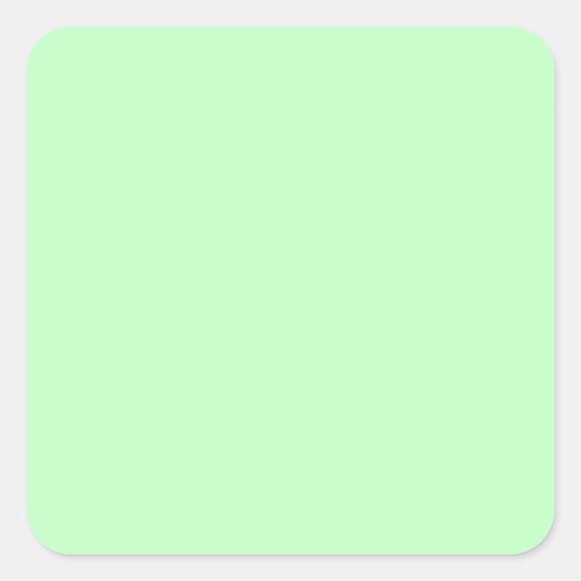 Eggshell Blue Green Pastel Colour Background Square Sticker (Front)