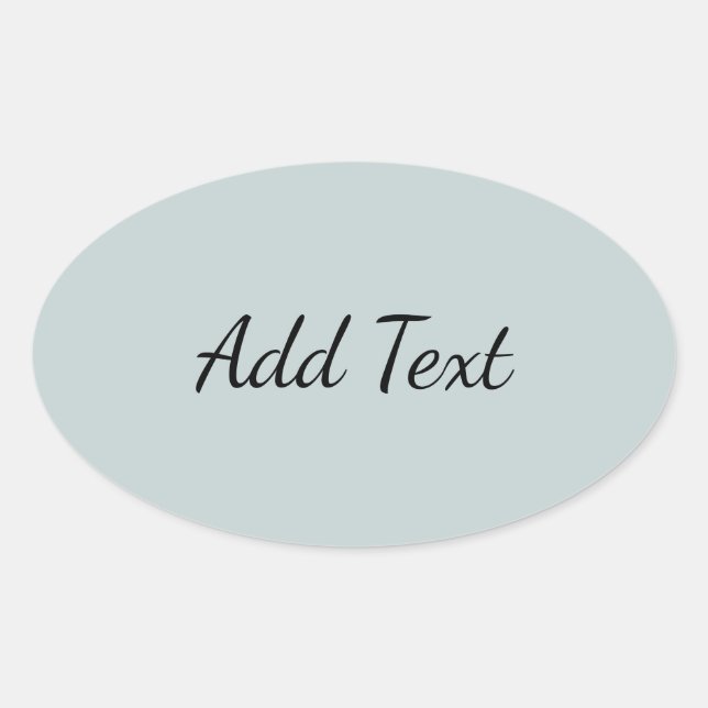 Eggshell Blue Oval Sticker (Front)