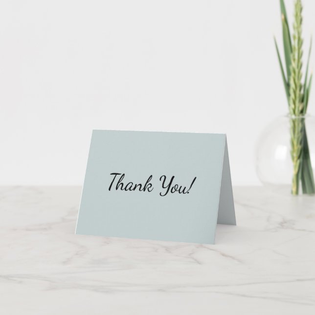 Eggshell Blue Thank You Card (Front)