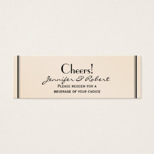 Eggshell Elegance Wedding Drink Tickets