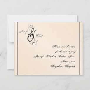 Eggshell Elegance Wedding Save the Date