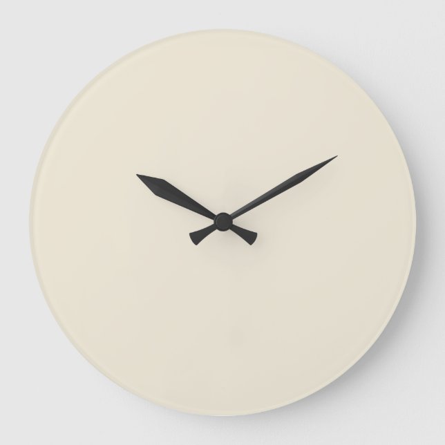 Eggshell Solid Colour Large Clock (Front)
