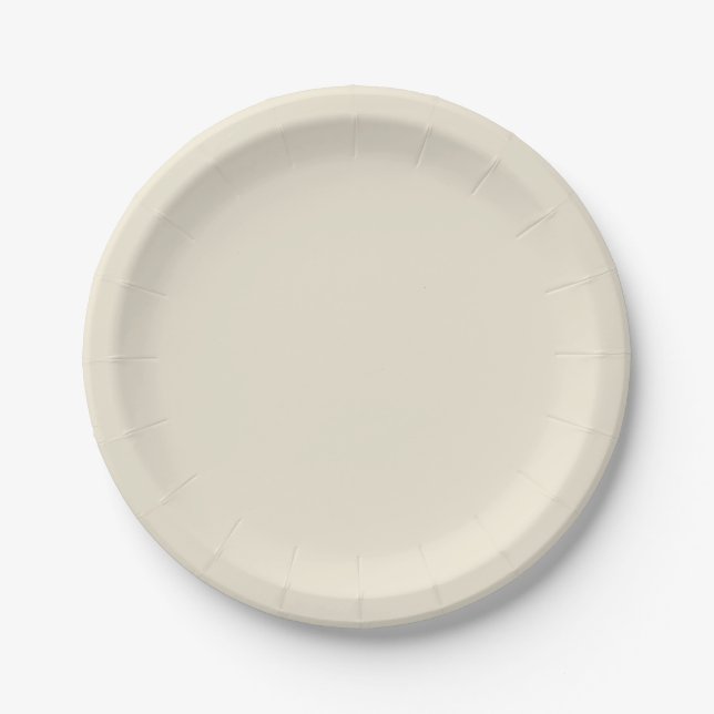 Eggshell Solid Colour Paper Plate (Front)