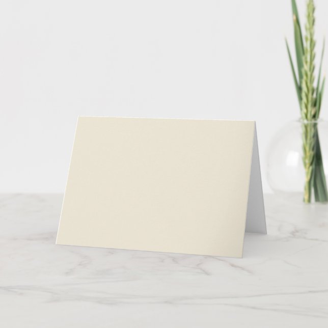 Eggshell Solid Colour Thank You Card (Front)