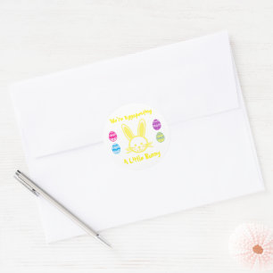 Eggspecting A Little Bunny Classic Round Sticker