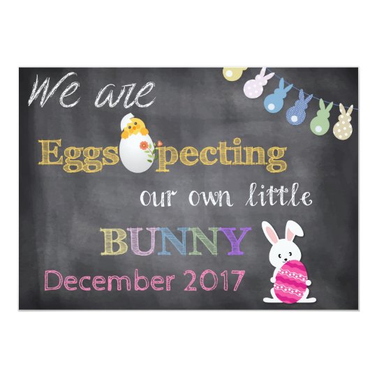 Eggspecting Easter Pregnancy Reveal Announcement