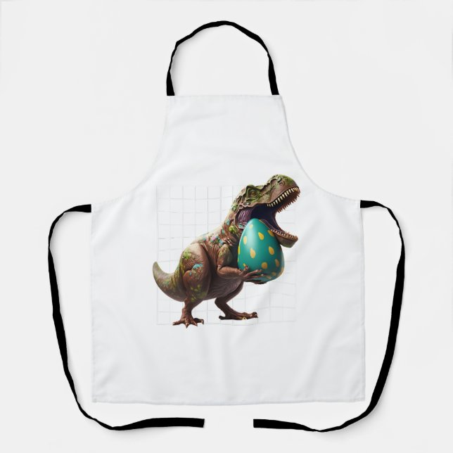 Eggspert Easter Eggs Hunt Dinosaur Easter Bunnies  Apron (Front)