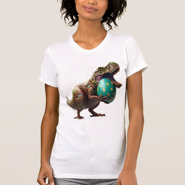 Eggspert Easter Eggs Hunt Dinosaur Easter Bunnies  T-Shirt (Front)