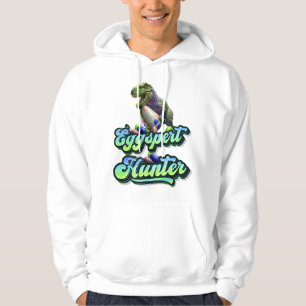 Eggspert Easter Eggs Hunter Easter Dinosaur Egg Hoodie