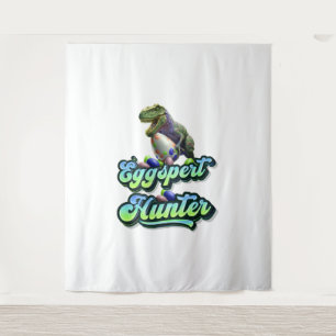Eggspert Easter Eggs Hunter Easter Dinosaur Egg Tapestry
