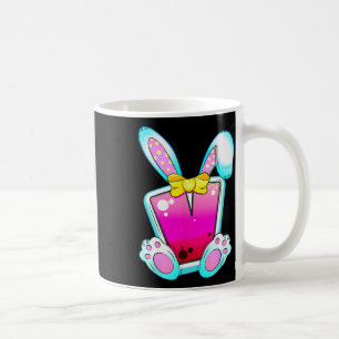 Eggstra Cute Easter Bunny Ears Coquette Bow Letter Coffee Mug