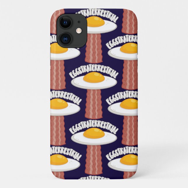 Eggstraterrestrial With Text Case-Mate iPhone Case (Back)