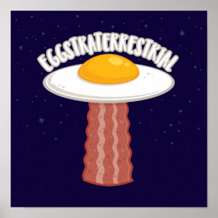 Eggstraterrestrial With Text Poster