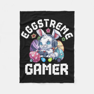 Eggstreme Gamer Easter Video Game Shirt For Kids B Fleece Blanket