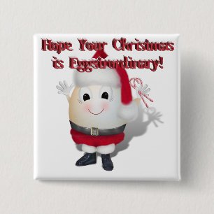 Eggstrordinary Santa Christmas Egg 15 Cm Square Badge