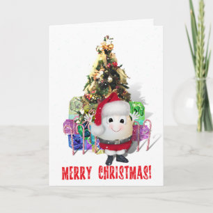 Eggstrordinary Santa Christmas Egg Holiday Card