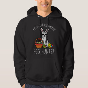 Eggxtraordinary Egg Hunter Easter Bunny Boys Kids  Hoodie