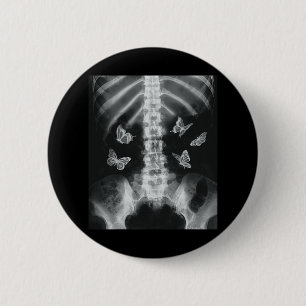 Egirl Skeleton Xray Butterfly Harajuku y2k Dark Ed 6 Cm Round Badge